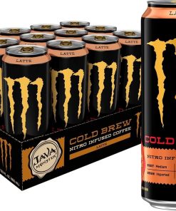 Java Monster Nitro Cold Brew Latte, Coffee + Energy Drink, 13.5 Ounce (pack of 12)