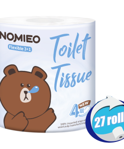 Nomieo トイレットペーパー 27 ロール 4 層 ウルトラソフト トイレットペーパー