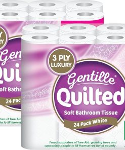ジェンティーユ 48 ロール キルティング 3 層トイレットペーパー – 柔らかく、丈夫で耐久性があります